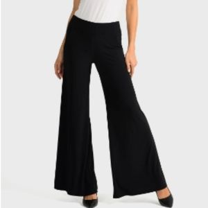 Joseph Ribkoff black wide leg dress pants stretch